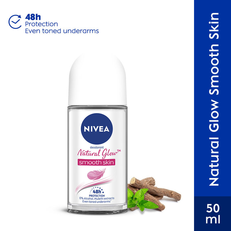 NIVEA Deo Roll-on- Mulethi extracts & 0% Alcohol, for Even tone Underarms, 48H odour protection