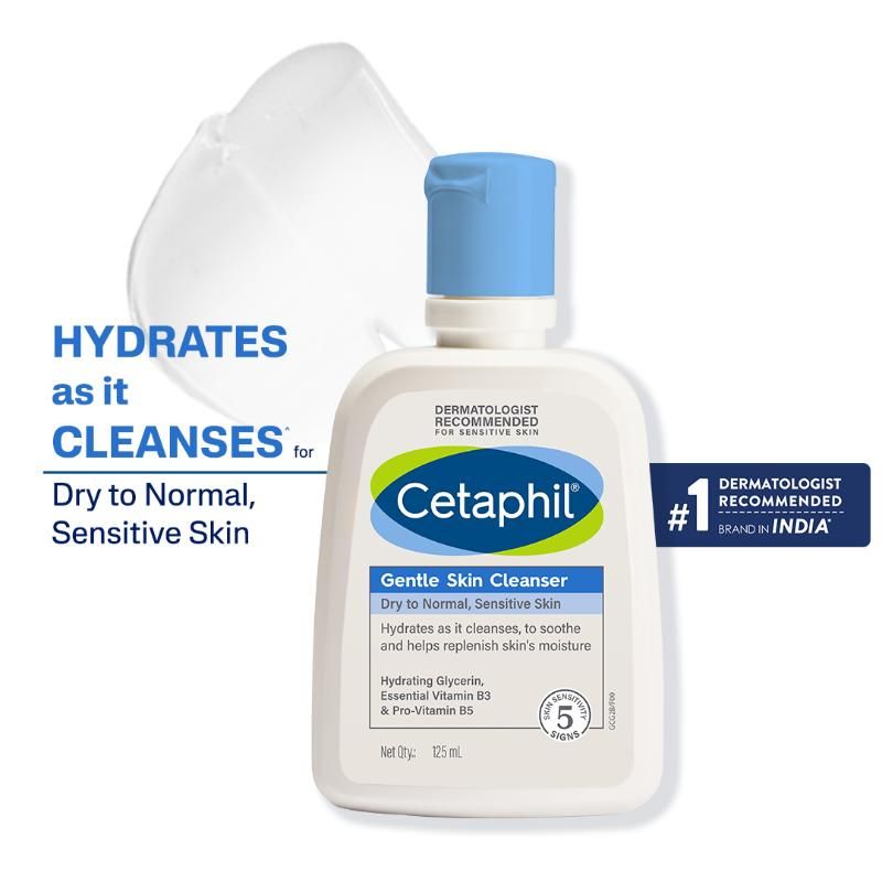 Cetaphil Gentle Skin Cleanser Dry to Normal Skin with Niacinamide Dermatologist Recommended