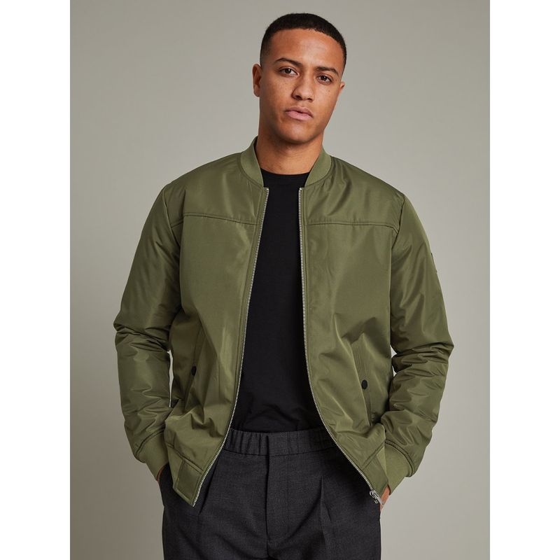 Matinique Olive Night Solid Collar Jacket (S)