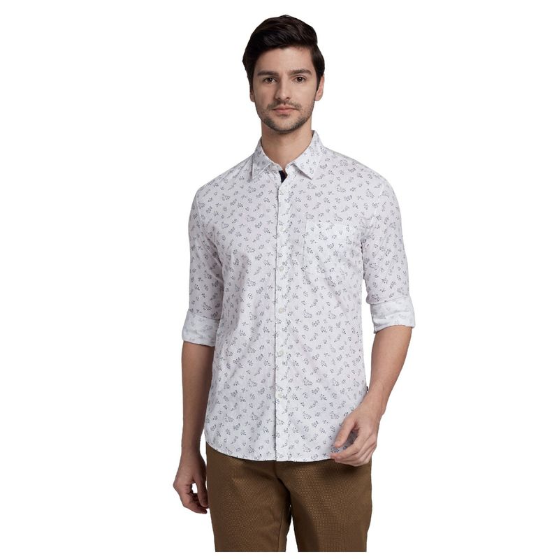 Parx Off White Casual Shirt (XL)