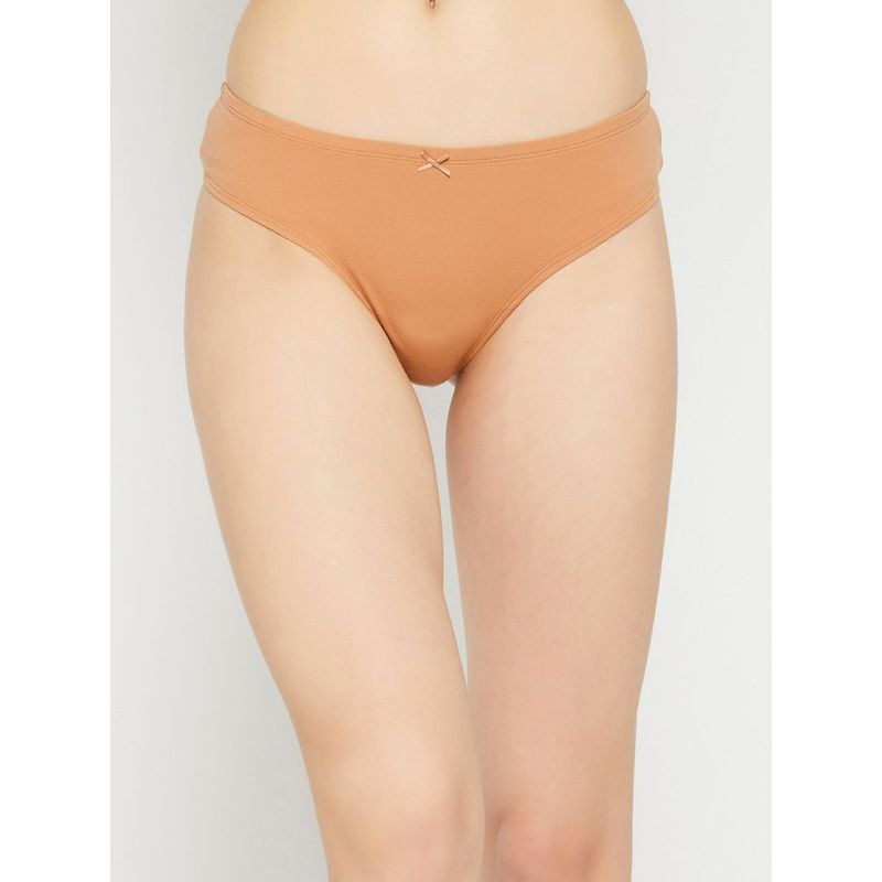 Clovia Cotton Spandex Low waist Outer elastic Thong Panty (XL)
