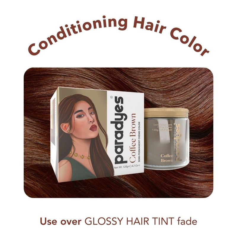 Paradyes Ammonia Free Semi-Permanent Top-Up Hair Color - Coffee Brown