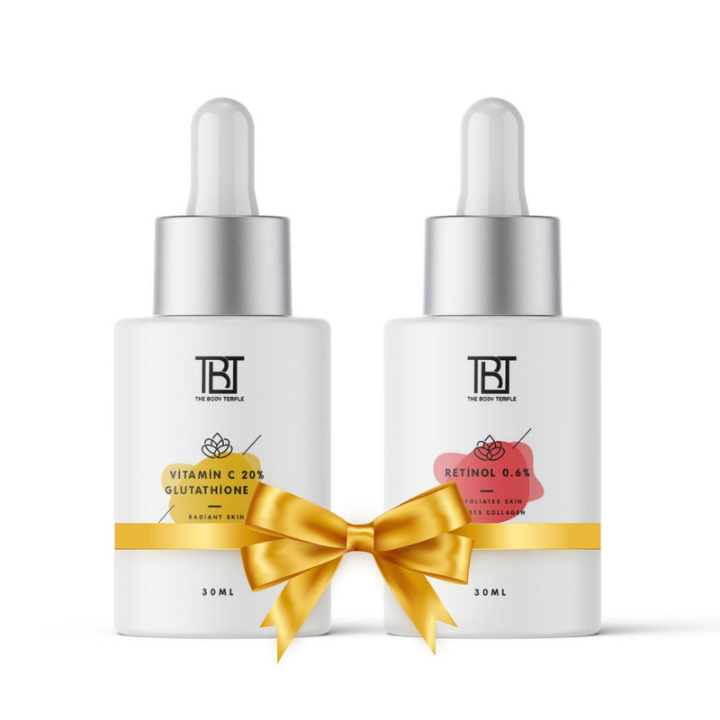 The Body Temple Vitamin C 20% + L-Glutathione 5% & Retinol 0.6% (30Ml Each - Pack Of 1)