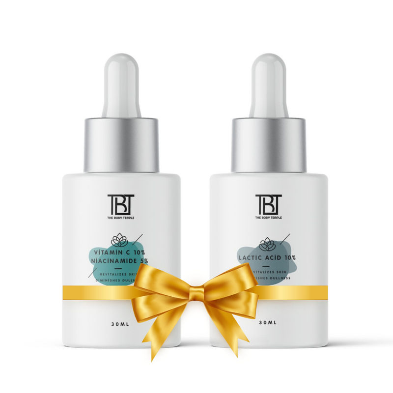 The Body Temple Vitamin C 10% & Niacinamide 5% + Lactic Acid 10% (30Ml Each - Pack Of 1)