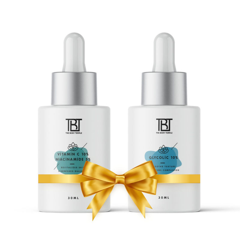 The Body Temple Vitamin C 10% & Niacinamide 5% + Glycolic Acid 10% (30Ml Each - Pack Of 1)