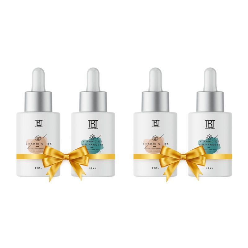 The Body Temple Vitamin C 10% & Vitamin C 10% + Niacinamide 5% (30Ml Each - Pack Of 2)
