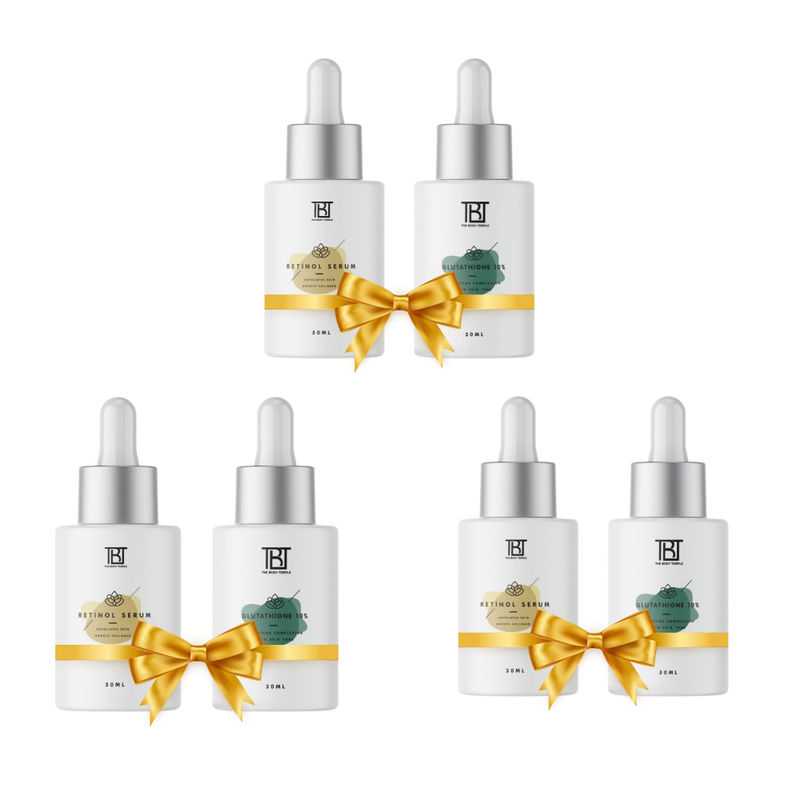 The Body Temple Retinol 0.3% & Glutathione 10% (30Ml Each - Pack Of 3)