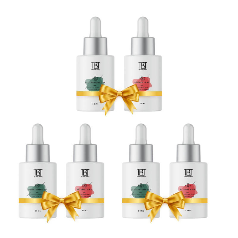 The Body Temple Glutathione 10% & Retinol 0.6% (30Ml Each