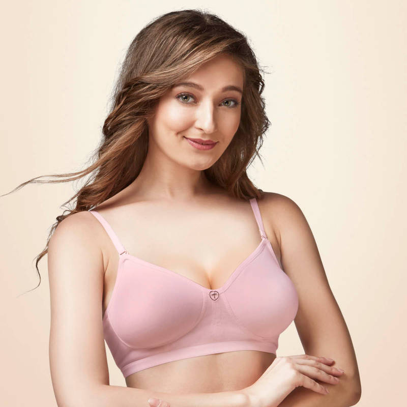 Trylo Paresha Stp Women Non Wired Soft Full Cup Bra - Pink (36B)