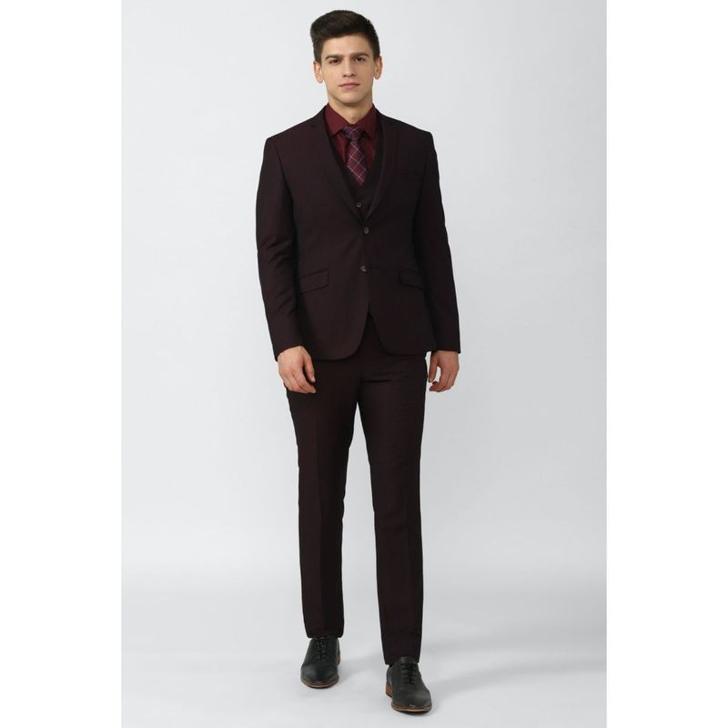Van Heusen Maroon Three Piece Suit (Set of 3) (44)