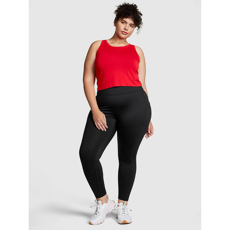Victoria's Secret Women Black Polyester Solid Leggings (XS)