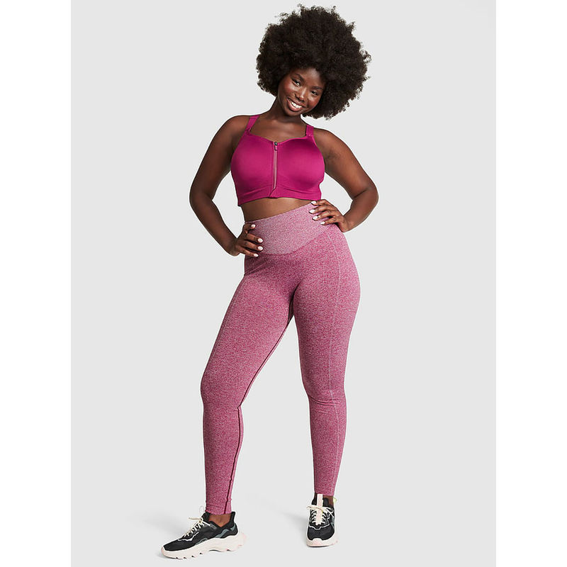 Victoria's Secret Women Pink Polyamide Solid Leggings (S)