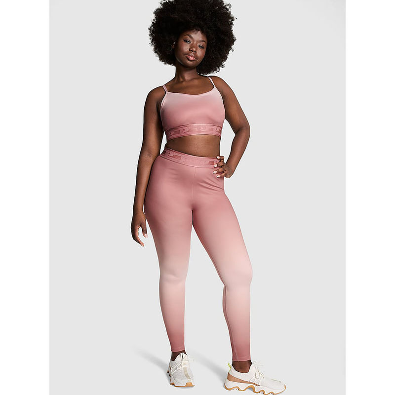 Victoria's Secret Women Pink Polyester Ombre Leggings (XS)