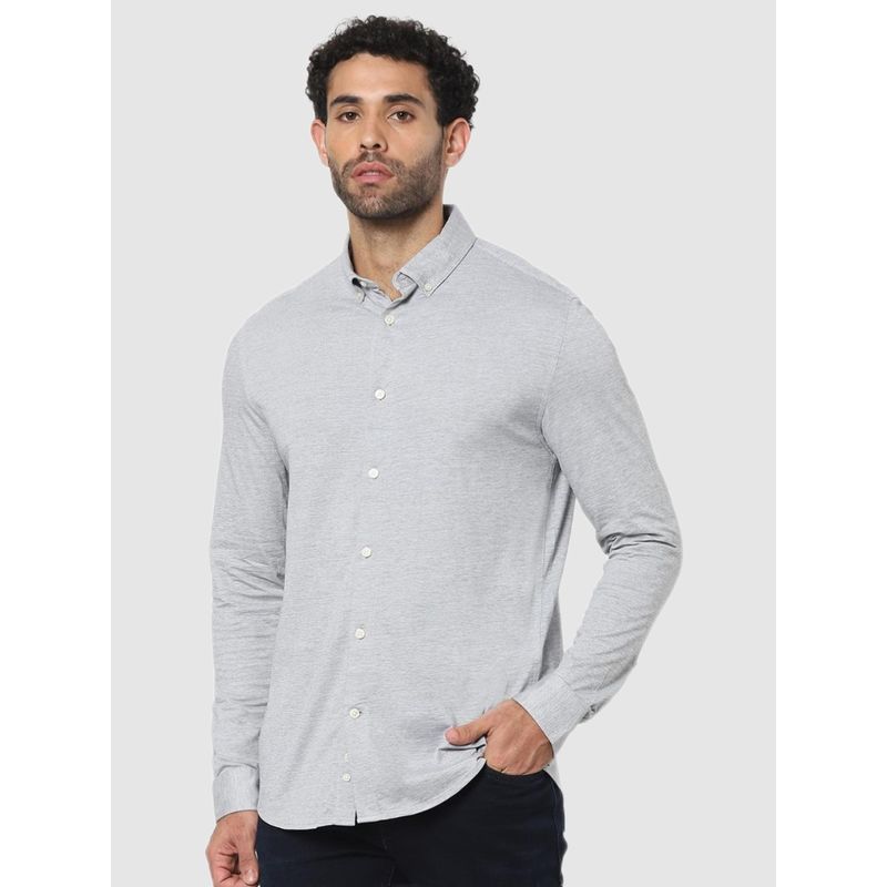 Celia Embroidery Shirt - Grey
