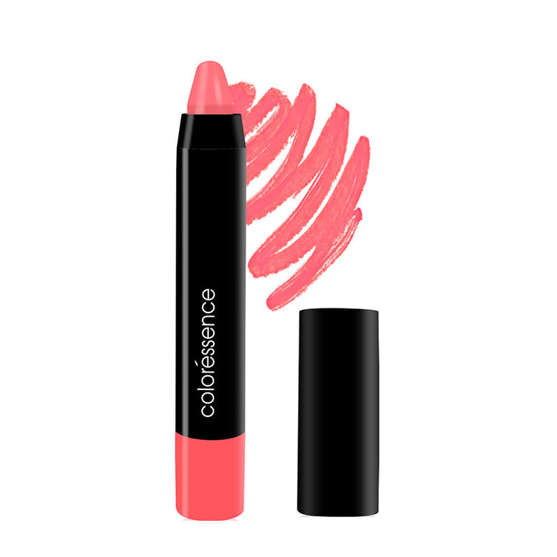 Coloressence High Pigment Matte Pencil, Long Stay Upto 8 Hrs Waterproof Crayon Lipstick, Coral