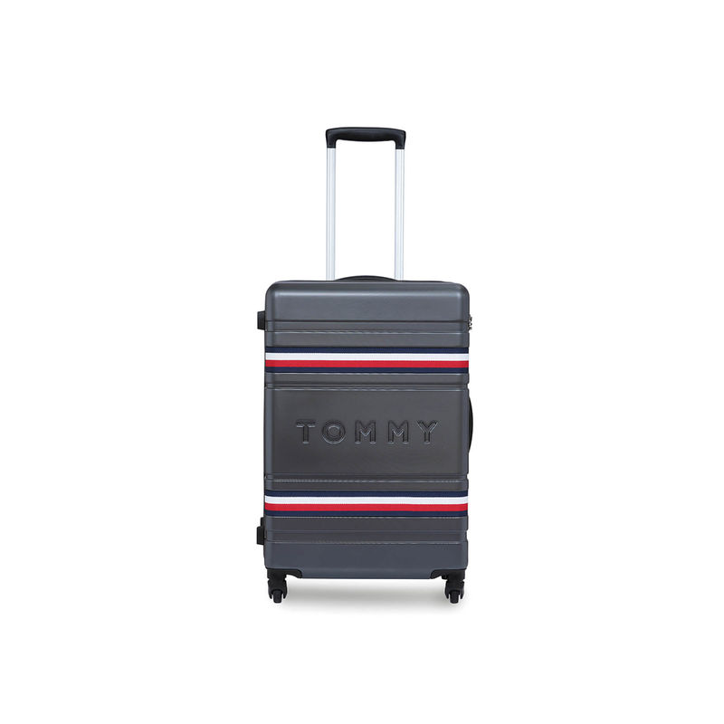 Tommy Hilfiger Unisex Berlin Hard Luggage Trolley Bag Grey, 57 Cm Cabin  (S)