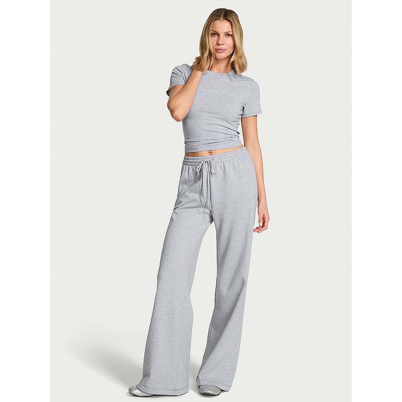 Victoria's Secret Grey Solid Regular Fit Sweatpant (S)