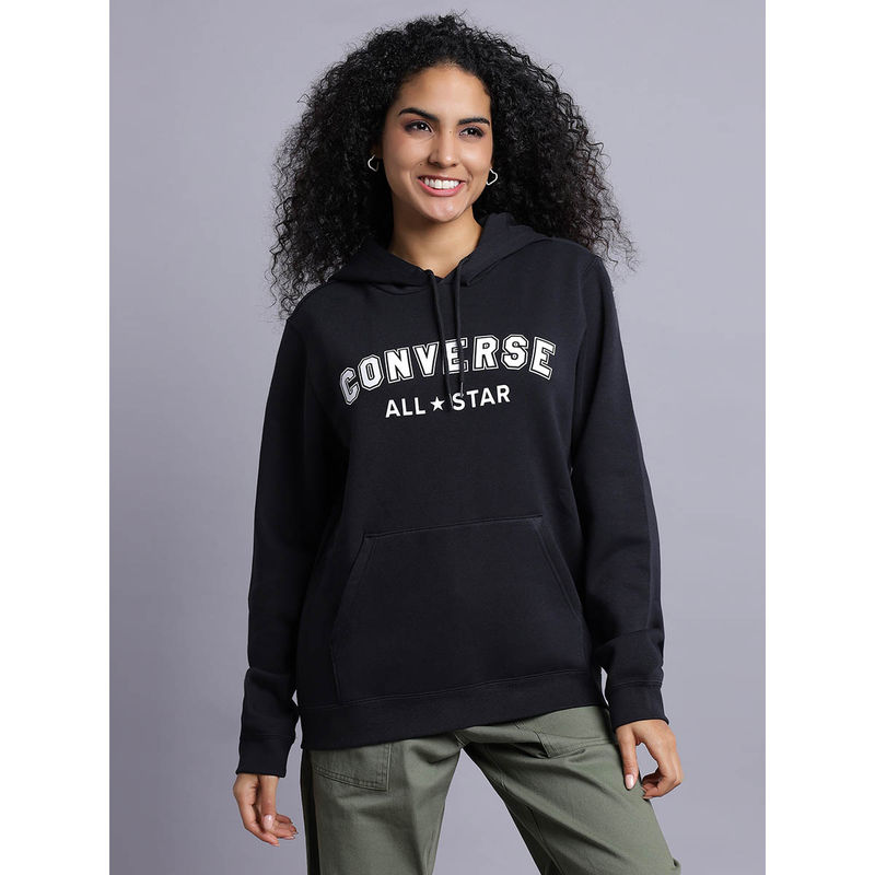 Converse Unisex Go-To Wordmark Standard-Fit Fleece Pullover Hoodie (S)
