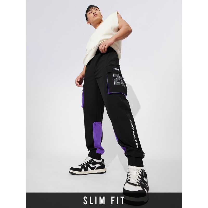 The Souled Store Black Panther Wakanda Forever Men Cargo Joggers (2XL)