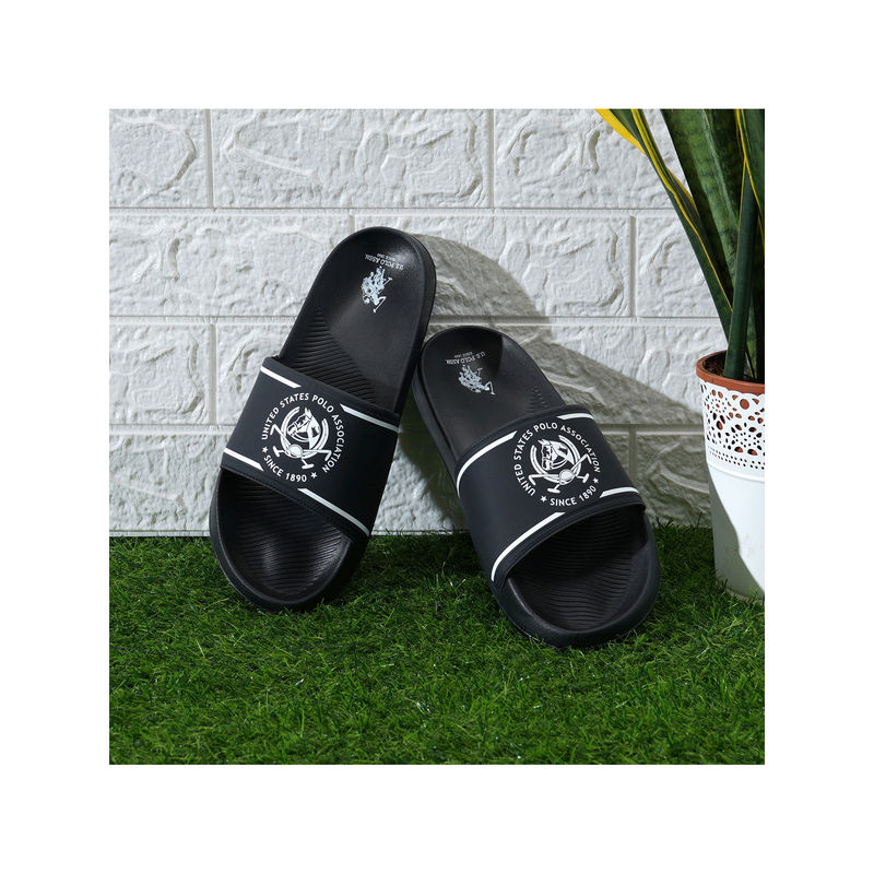 U.S. POLO ASSN. Men Zane 5.0 Black Slider (UK 9)