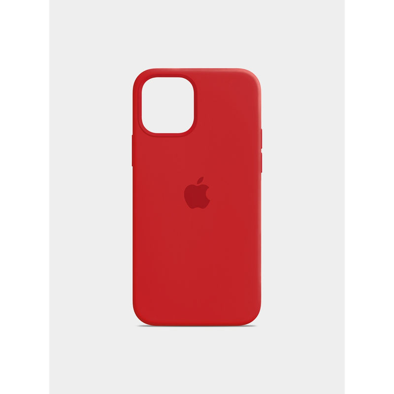 Treemoda Red Solid Silicone Apple iPhone 14 Back Case (iPhone 14)