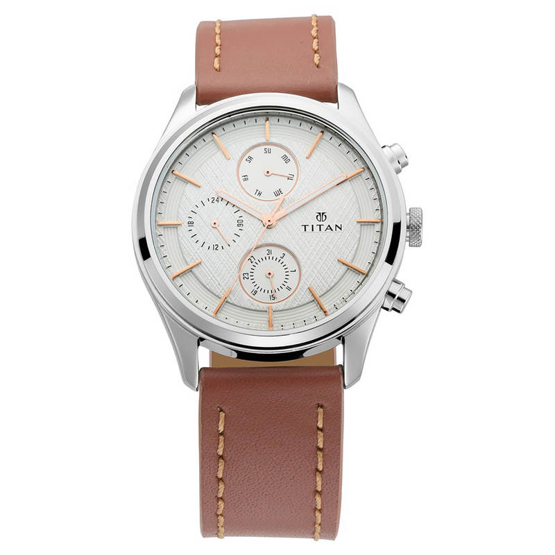 Buy Titan Silver Dial Analog Watch NM1805SL01 (Free Size) Online