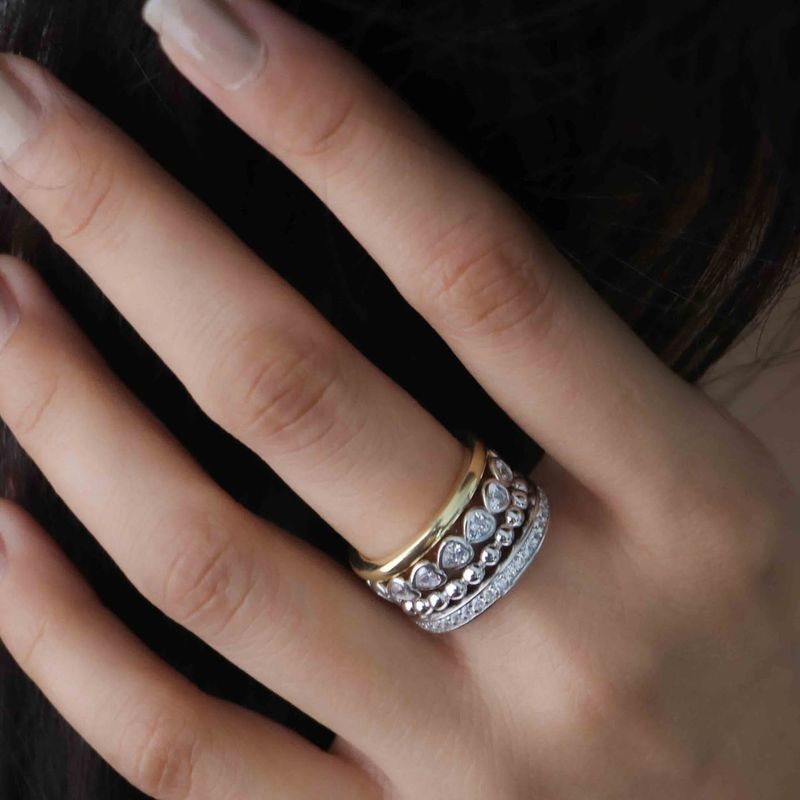 Silver diamond stacking ring new arrivals