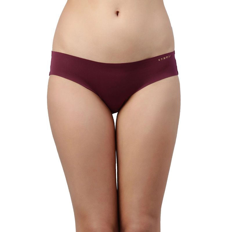 Enamor PB40 Modern Starter Nylon Sweat Wicking Bikini Panty -Plum Purple (M)