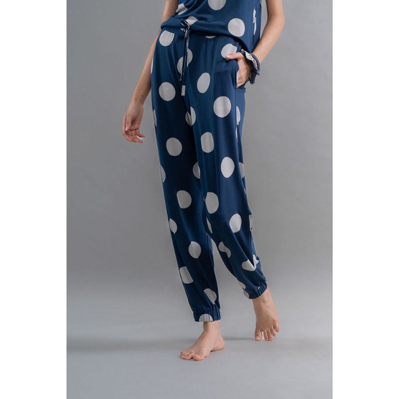 NeceSera Women Blue Modal Pyjama (L)