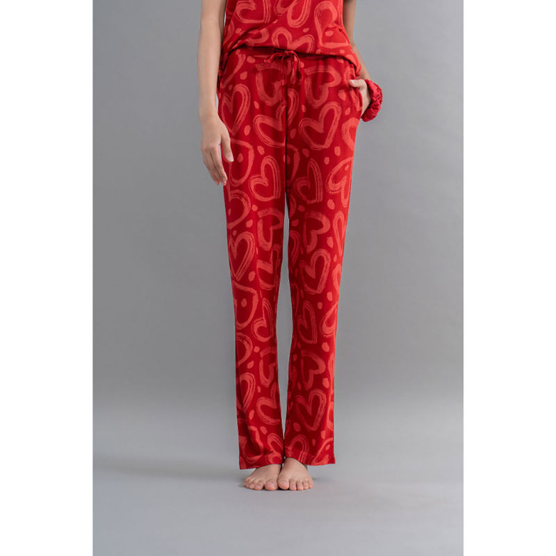 NeceSera Women Red Modal Pyjama (XL)