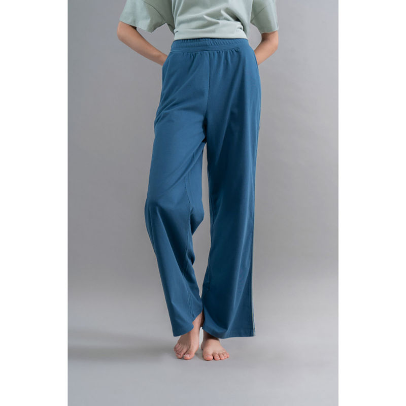 NeceSera Women Blue Cotton Pyjama (XL)