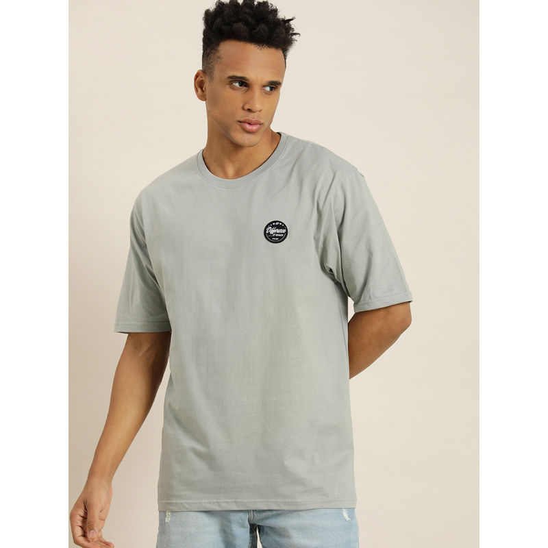 Difference of Opinion Grey Graphic Oversized T-Shirt (S)