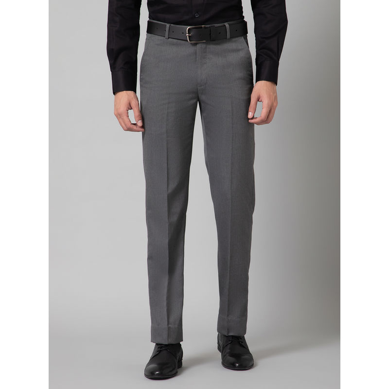 Cantabil Men Black Formal Trouser