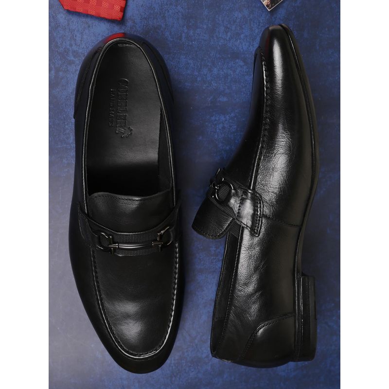 Cobblerz Men Black Solid Formal Loafers (EURO 41)