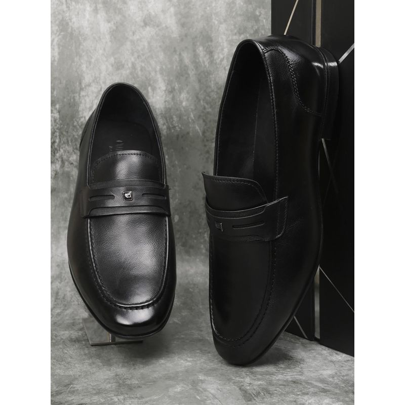 Cobblerz Men Black Solid Formal Loafers (EURO 40)