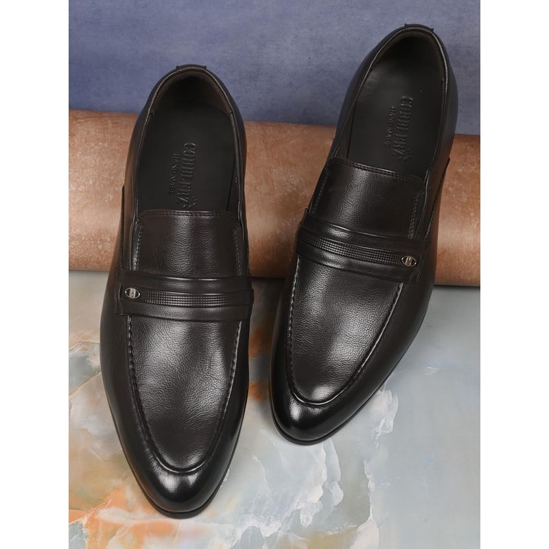 Cobblerz Men Dark Brown Coffee Solid Formal Loafers (EURO 40)