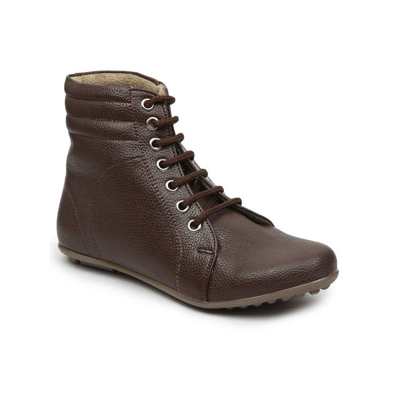VALIOSAA Solid Brown Casual Boots (EURO 36) (EURO 36)