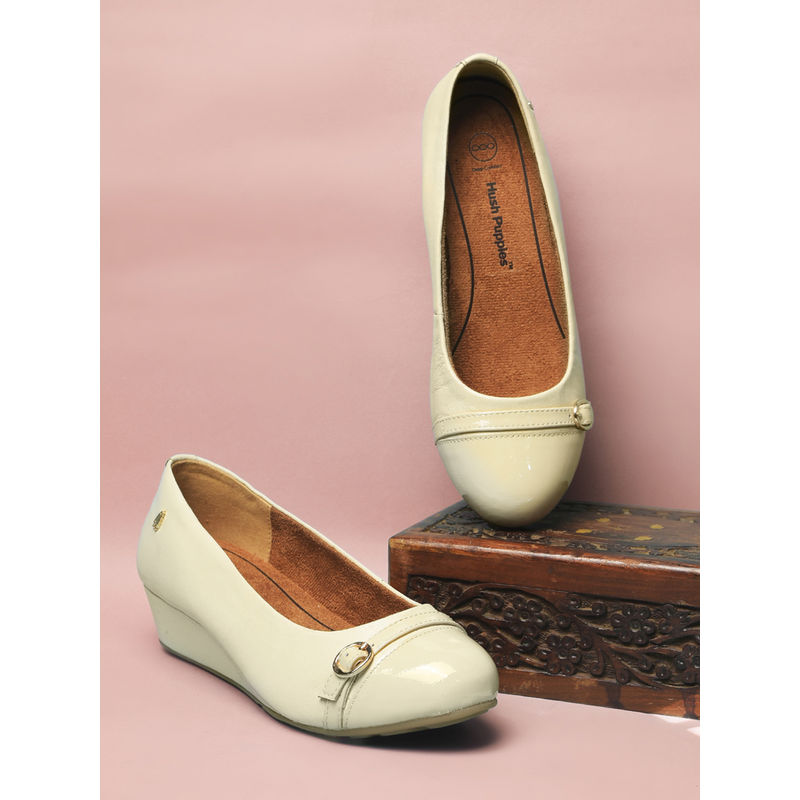 Hush Puppies Women's Pumps Heels -Off White (UK 6)