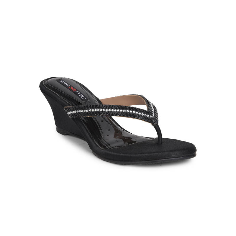 Bata Women's Wedges Heels-Black (UK 4)