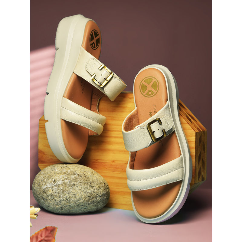 Hush Puppies Women's Wedges Heels -Off White (UK 3)