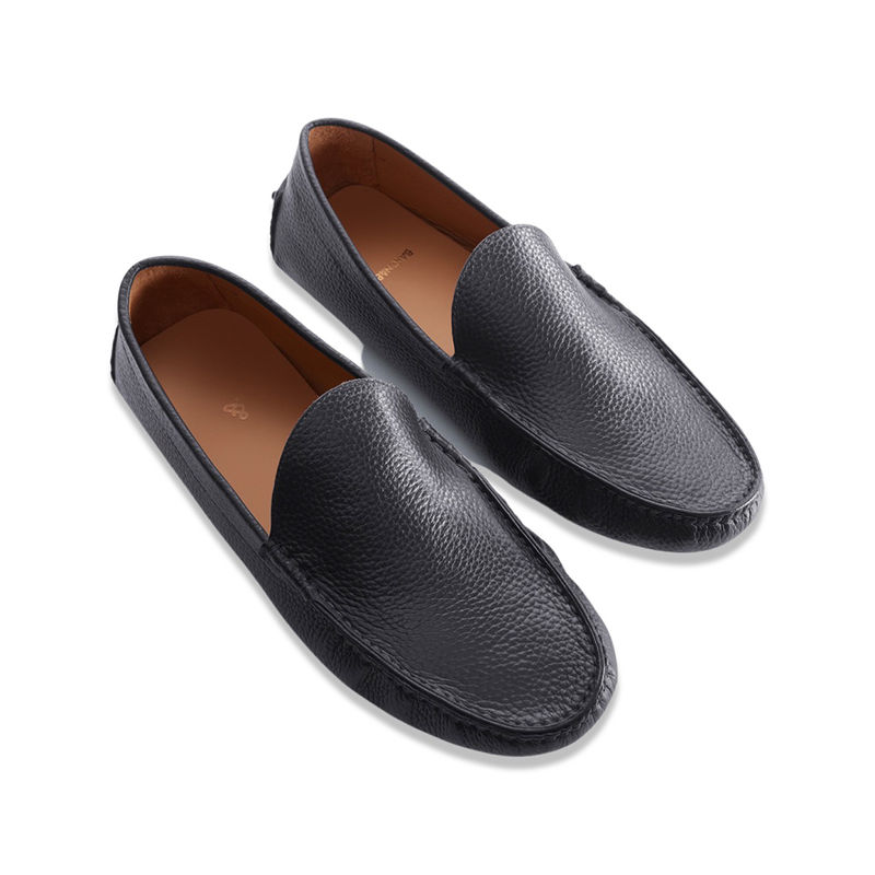 Baron&Bay Marino Milled Black Loafers (UK 6)
