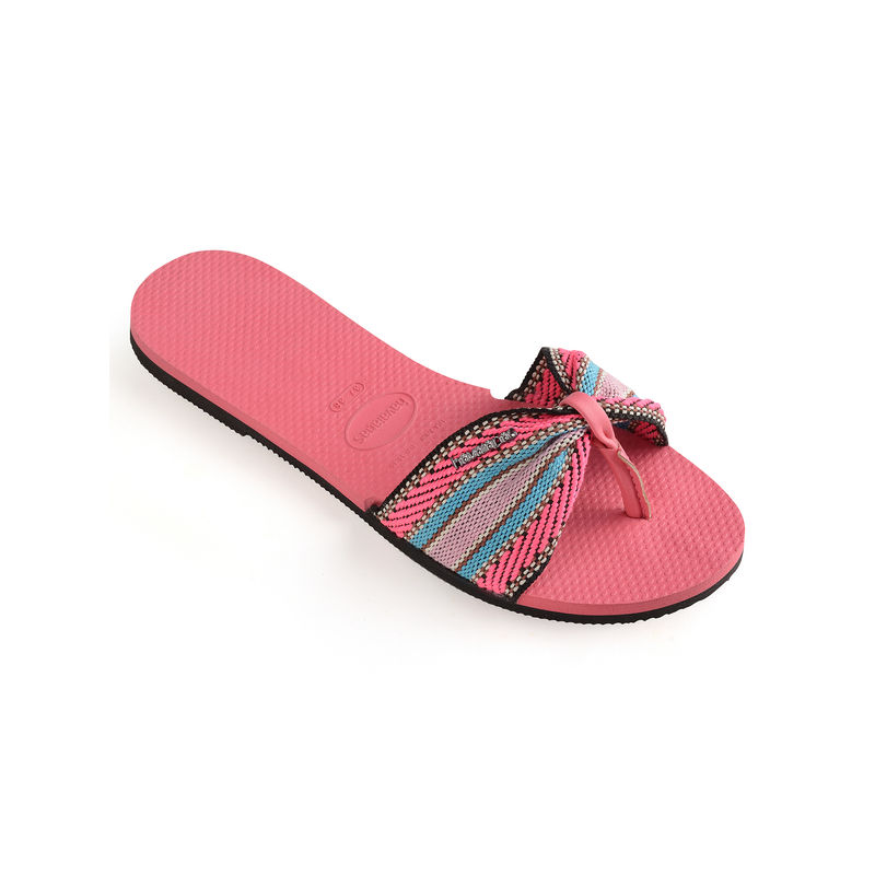 Havaianas Women St. Tropez Fita Pink Solid Open Toe Flats - EURO 35-36