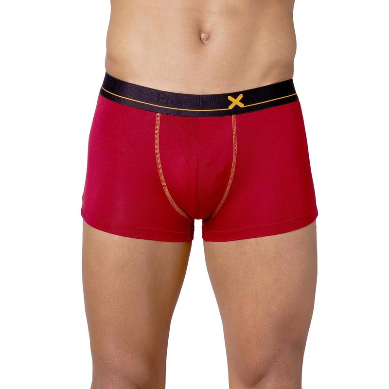 Frenchie Drip Modal Elastane with Ultra Soft Waistband Solid Trunks (Biking Red) (Pack of 2) (M)
