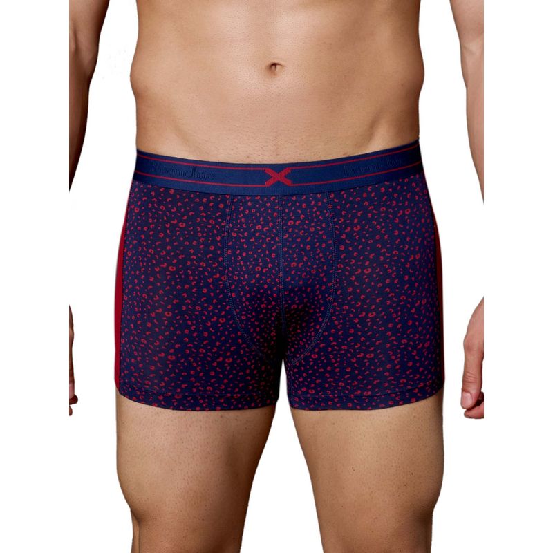 Frenchie LIT Leopard Print Elastane Ultra Soft Waistband Trunks (Biking Red) (Pack of 2) (S)