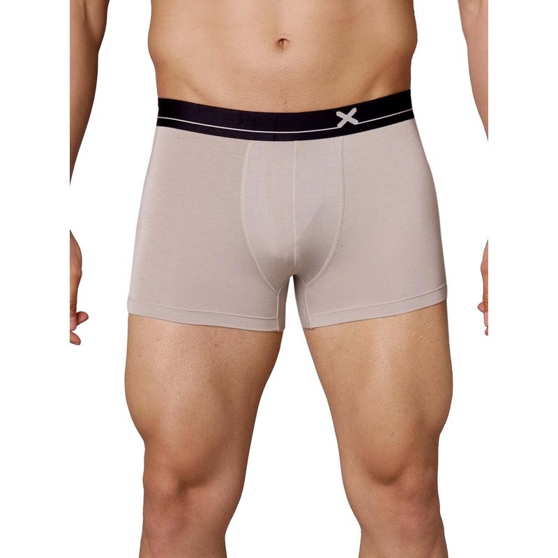 Frenchie LOWS Modal Elastane Solid Ultra Soft Waistband Trunks (String Grey) (Pack of 2) (S)