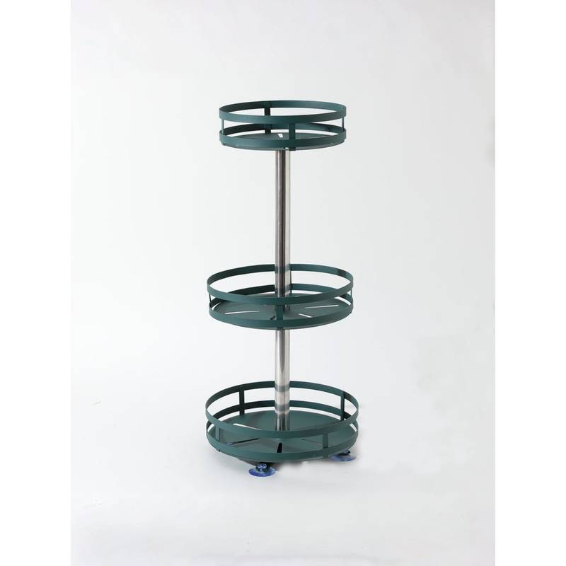 Buy UMAI Three Layer Revolving Kitchen Storage Organizer Rack Teal ...