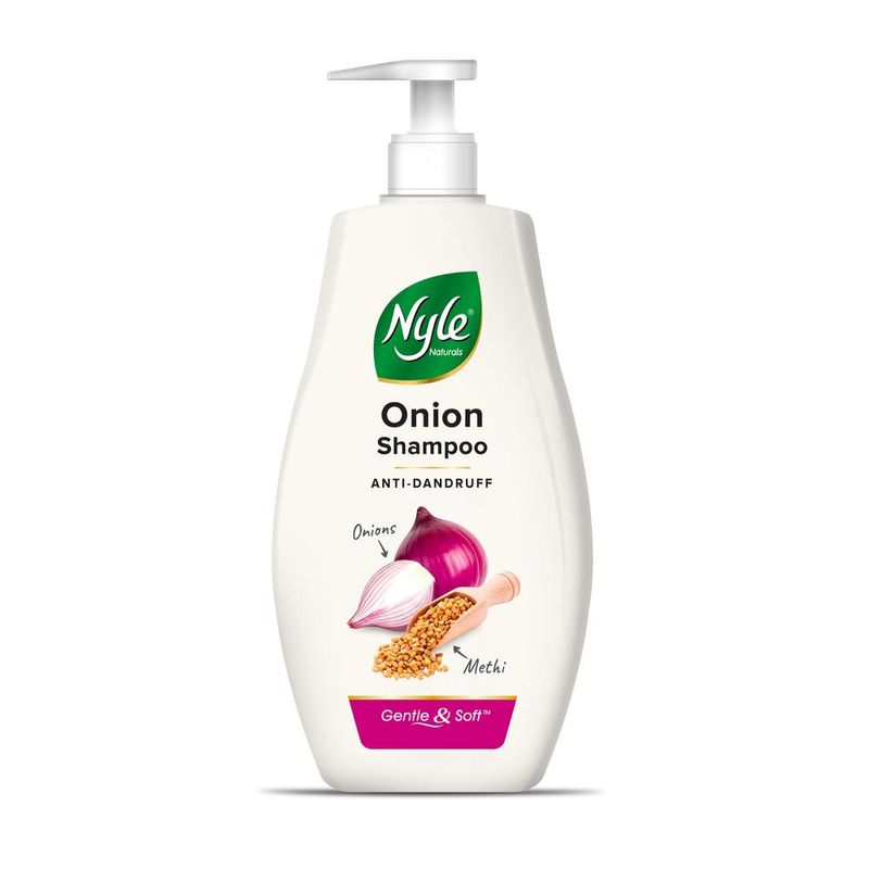 Nyle Naturals Onion Anti-Dandruff Shampoo, With Onion and Fenugreek, Gental & Soft