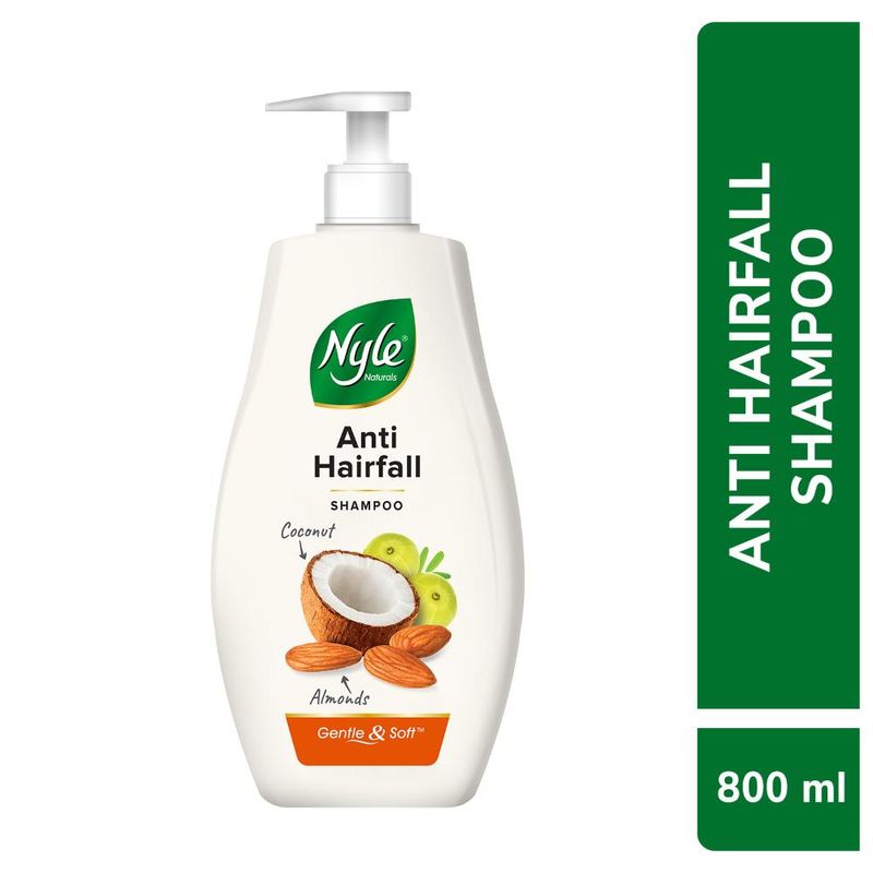 Nyle Naturals Anti-Hairfall Shampoo, With Coconut Milk, Badam and Amla, Gental & Soft