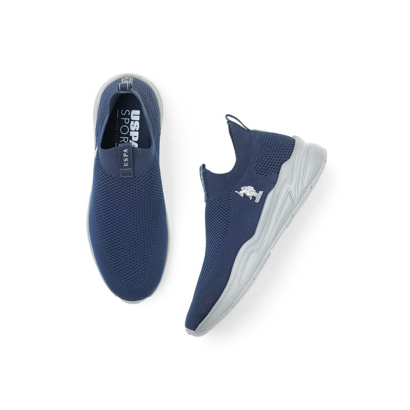 U.S. POLO ASSN. Mens Duncun 5.0 Navy Blue Slip On Sneakers (UK 8)