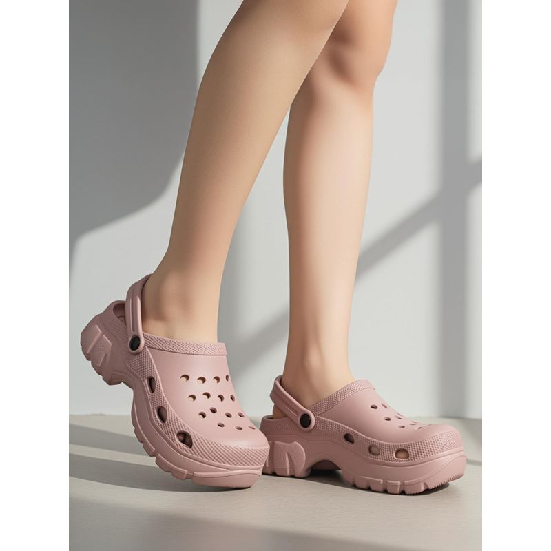 Carlton London Women Water Friendly Slip On Pink Clogs (EURO 41)